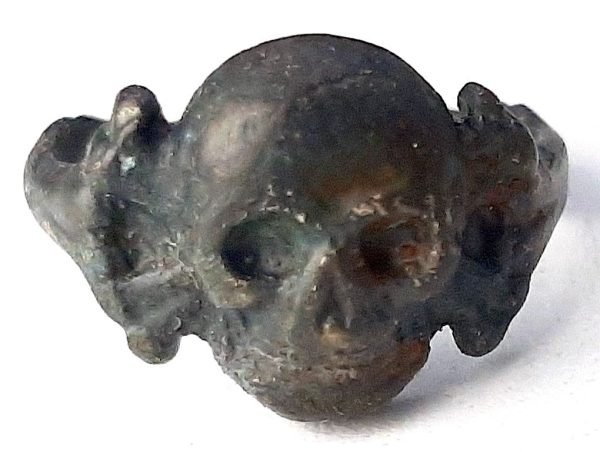 WAFFEN SS TOTENKOPF SKULL TEXTBOOK RING RELIC WW2 GERMAN - Image 4