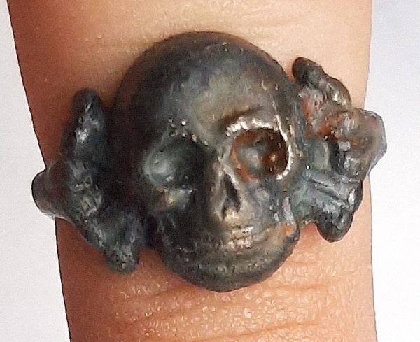 WAFFEN SS TOTENKOPF SKULL TEXTBOOK RING RELIC WW2 GERMAN - Image 12